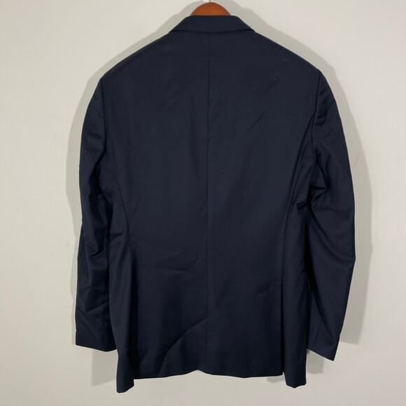 Hugo Boss Super 100s Johnstons Lenon Virginwool Blazer Mens Size 38R Black Reda - Picture 10 of 11